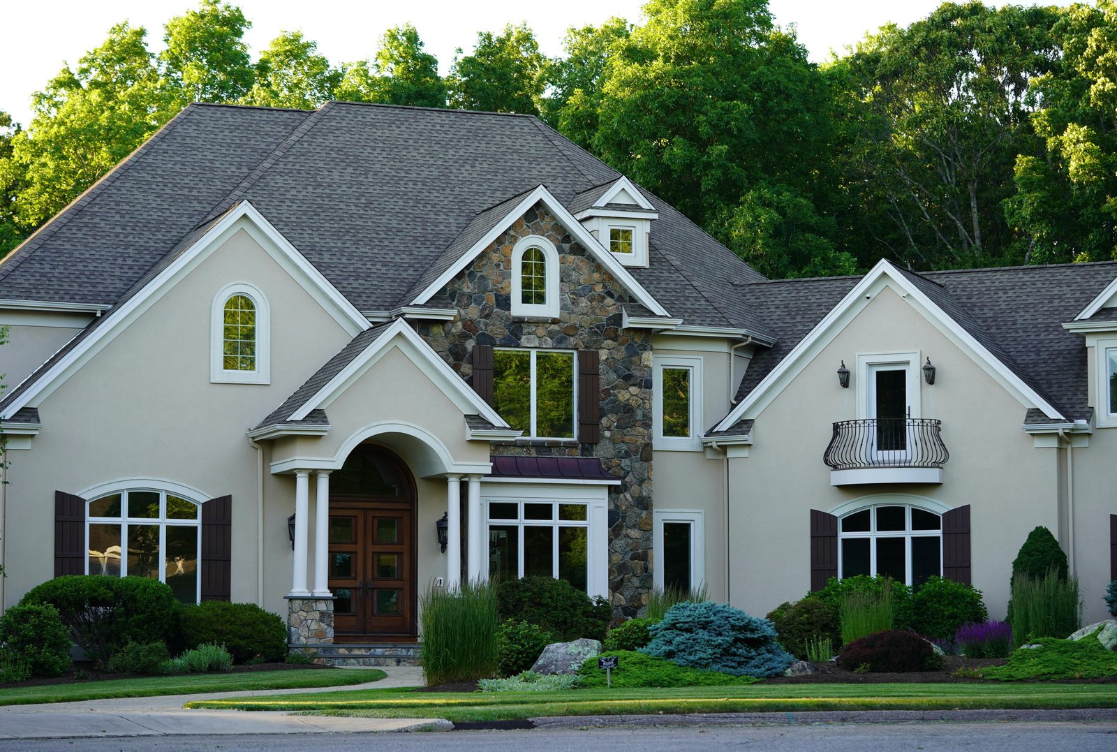 Freshly painted house exterior