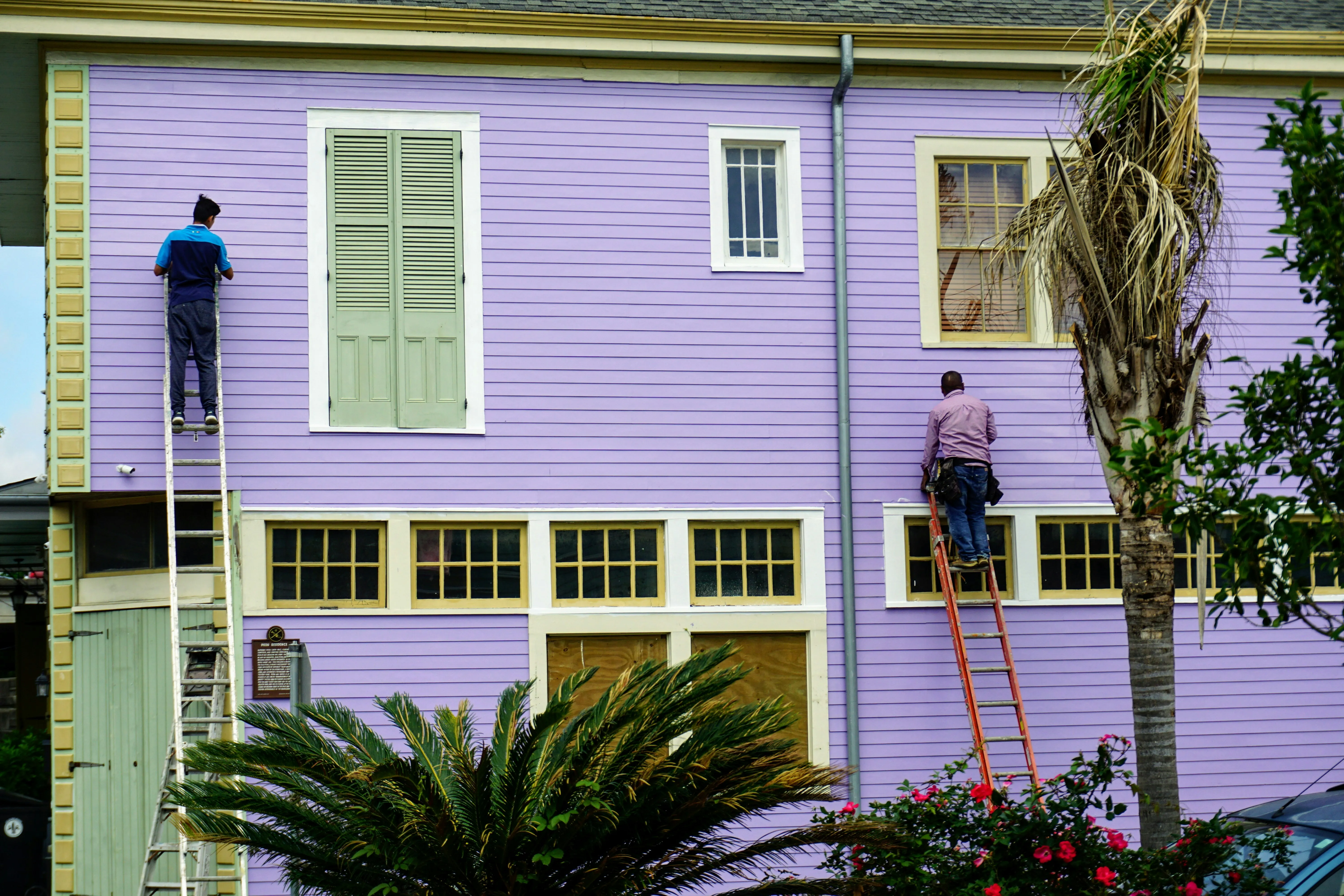 Exterior painting detail